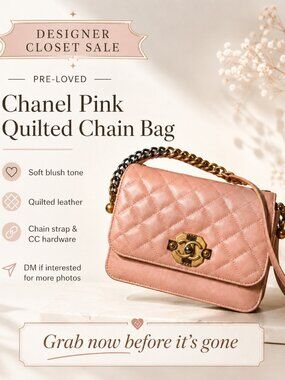 Chanel Pink Quilted Chain Bag